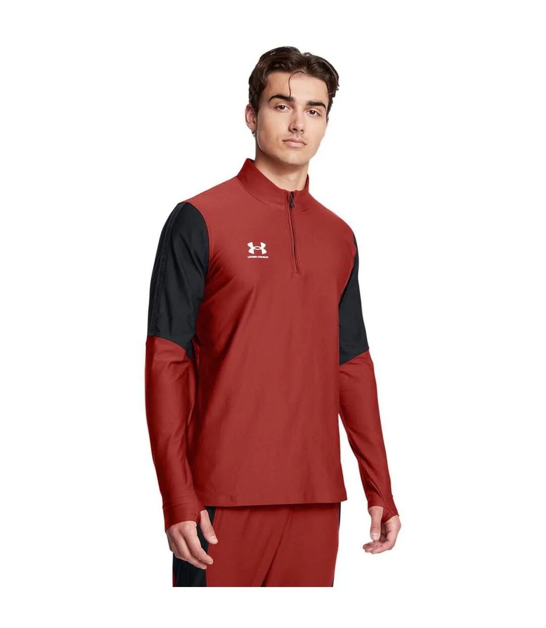 Mens Pro Quarter Zip Top Orange Under Armour-1