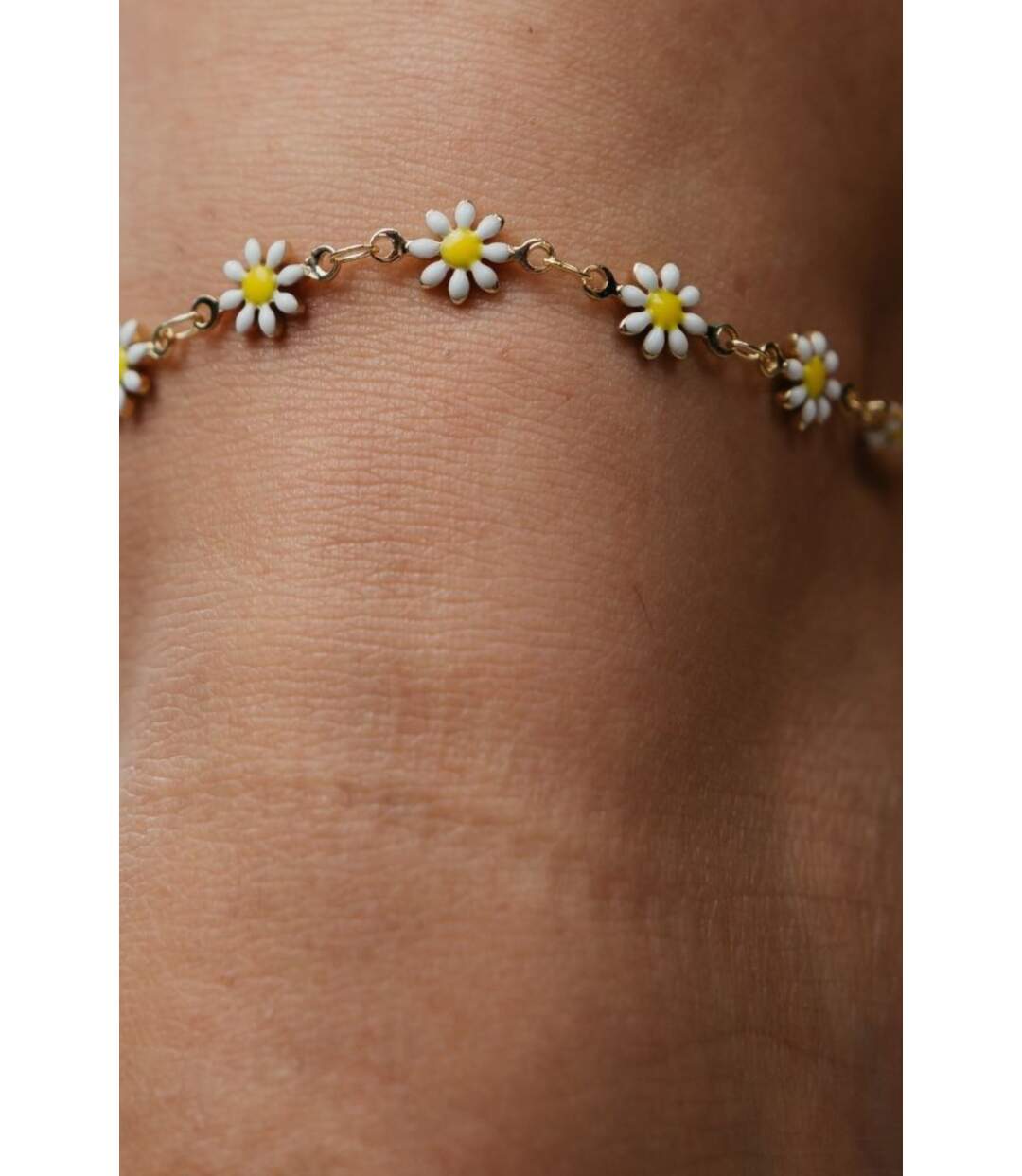 Multicolour Flower Charms Summer Indie Boho Daisy Floral Adjustable Anklet