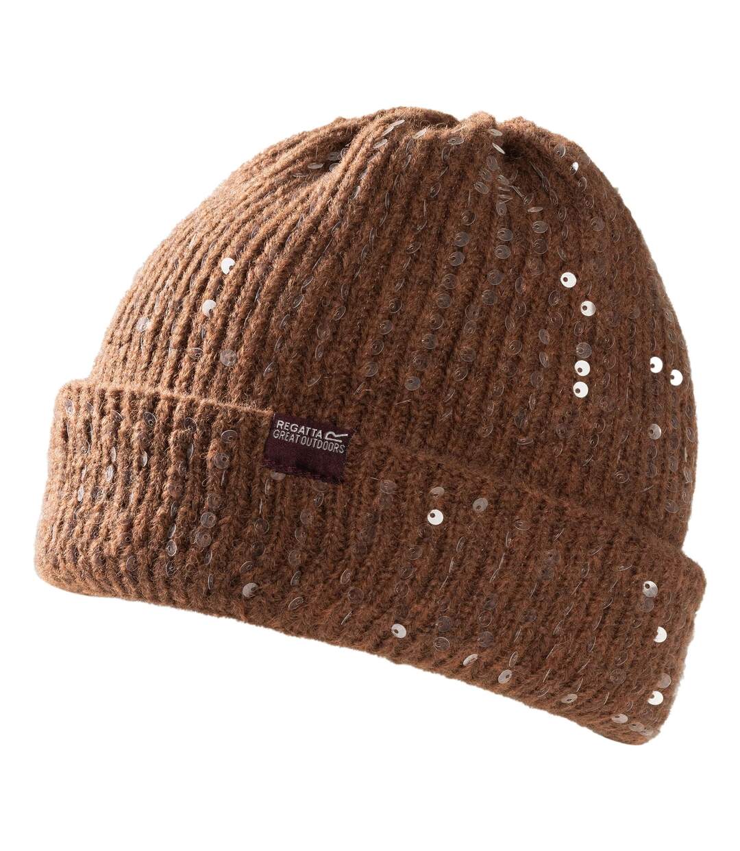 Bonnet Uni À Revers Lorelai Femme Marron Foncé Regatta-2