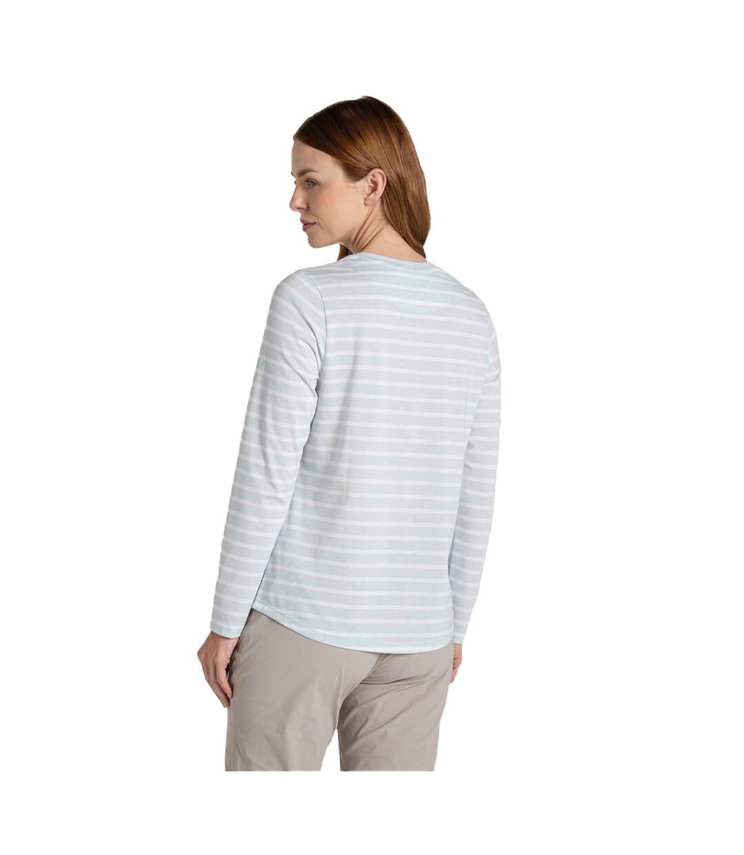 T-shirt Manches Longues Motif/style Rayé Akona Femme Bleu Pâle Craghoppers-3