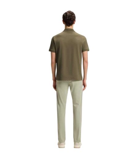 Polo Motif/style Logo Rectangulaire Passenger Homme Vert Boss