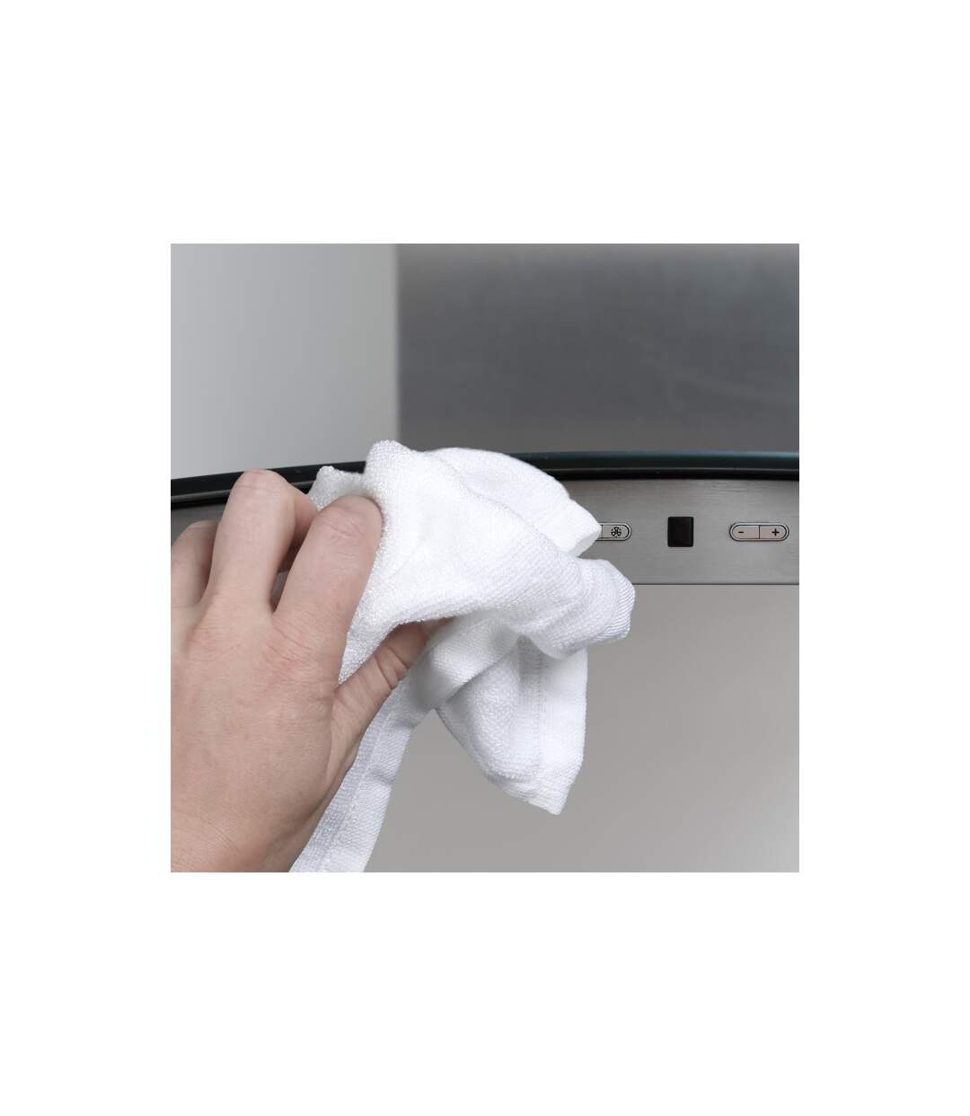 Lot de 2 Torchons Microfibre 30cm Blanc-4