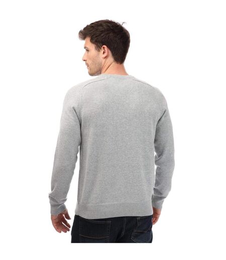 Mens Stern Crew Neck Sweatshirt Grey Farah