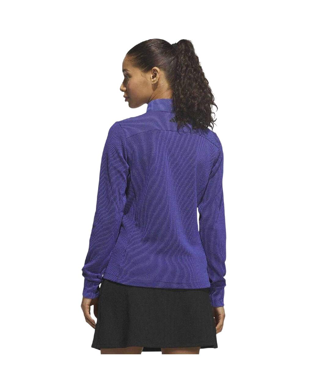 Womens/ladies Textured Jacket Indigo Adidas-3