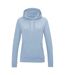 Sweat À Capuche College Femme Bleu Ciel Awdis-1