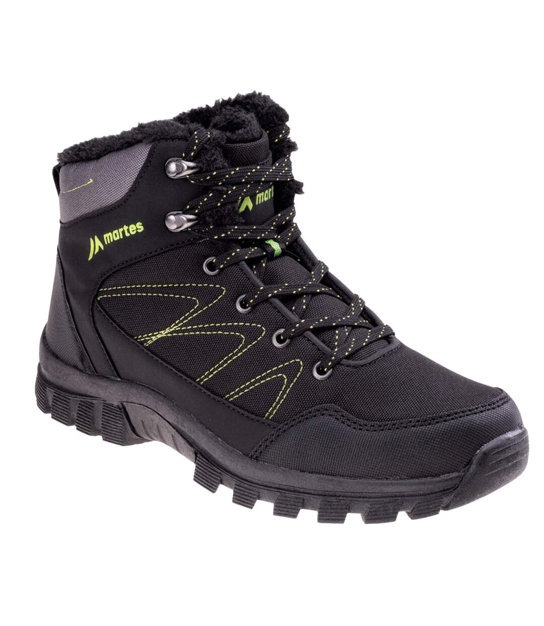 Bottines De Randonnée Niral Enfant Noir Vert Clair Martes Essential-1
