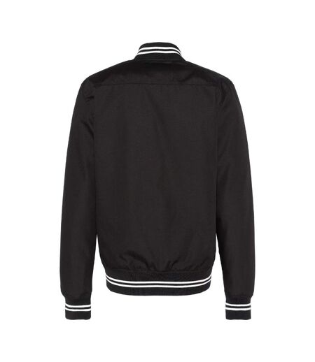 Veste noir homme schott blouson college - l