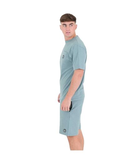 T-shirt Manches Courtes Motif/style Logo Homme Bleu Gris Duke