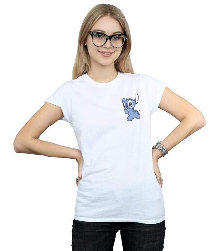 Disney - T-shirt LILO AND STITCH STITCH BACKSIDE BREAST PRINT - Femme (Blanc) - UTBI15586