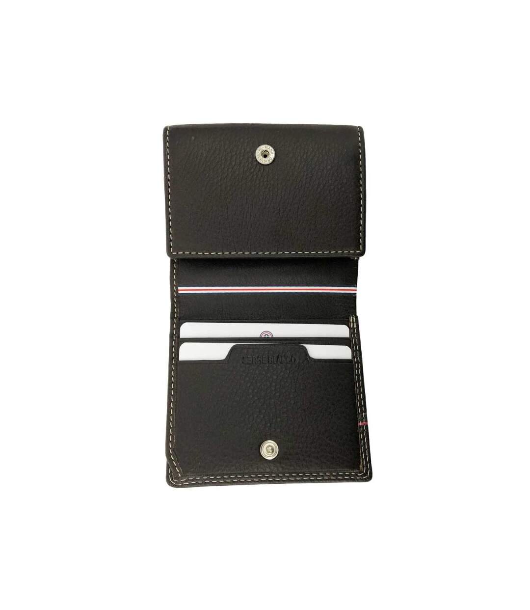 Serge Blanco - Porte-monnaie et cartes en cuir homme Vancouver - chocolat - 9187-3