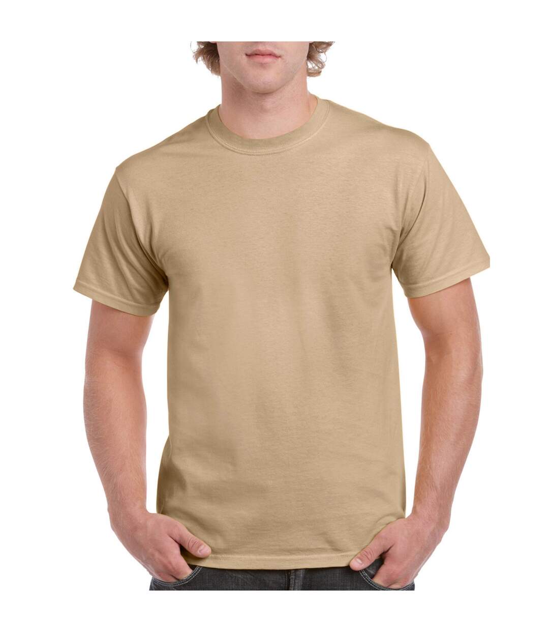 T-shirt Adulte Brun Clair Gildan-1