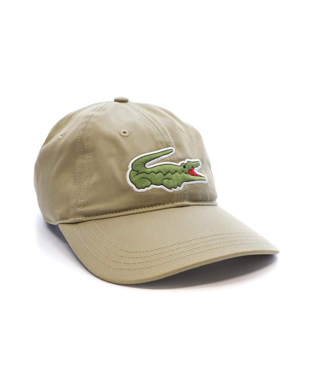 Casquette beige mixte lacoste twill big croch - taille unique-2