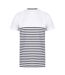 T-shirt breton adulte blanc / bleu marine Front Row-1