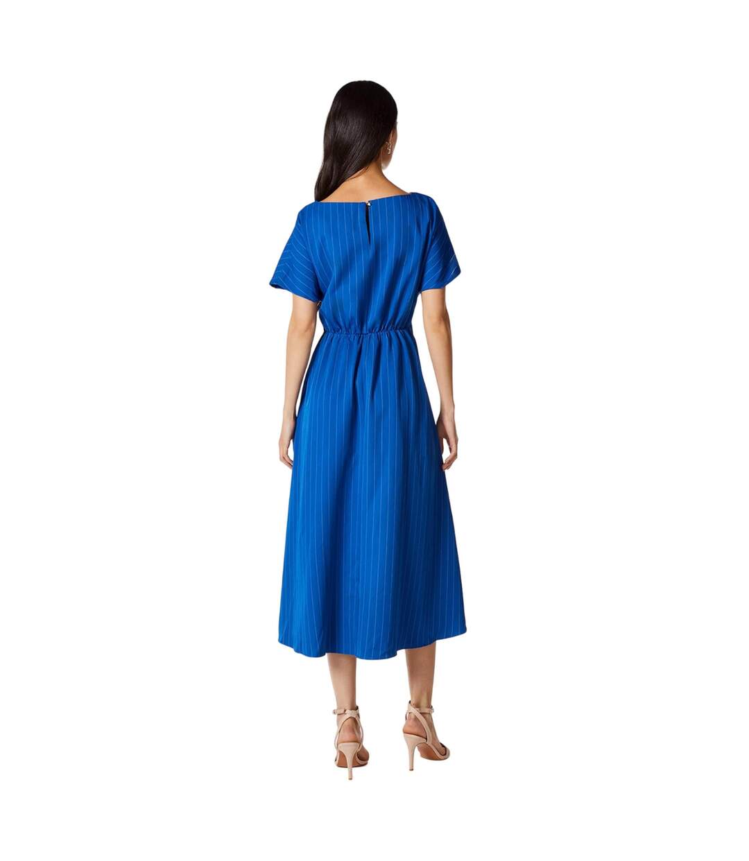 Robe mi-longue femme bleu marine Principles-2