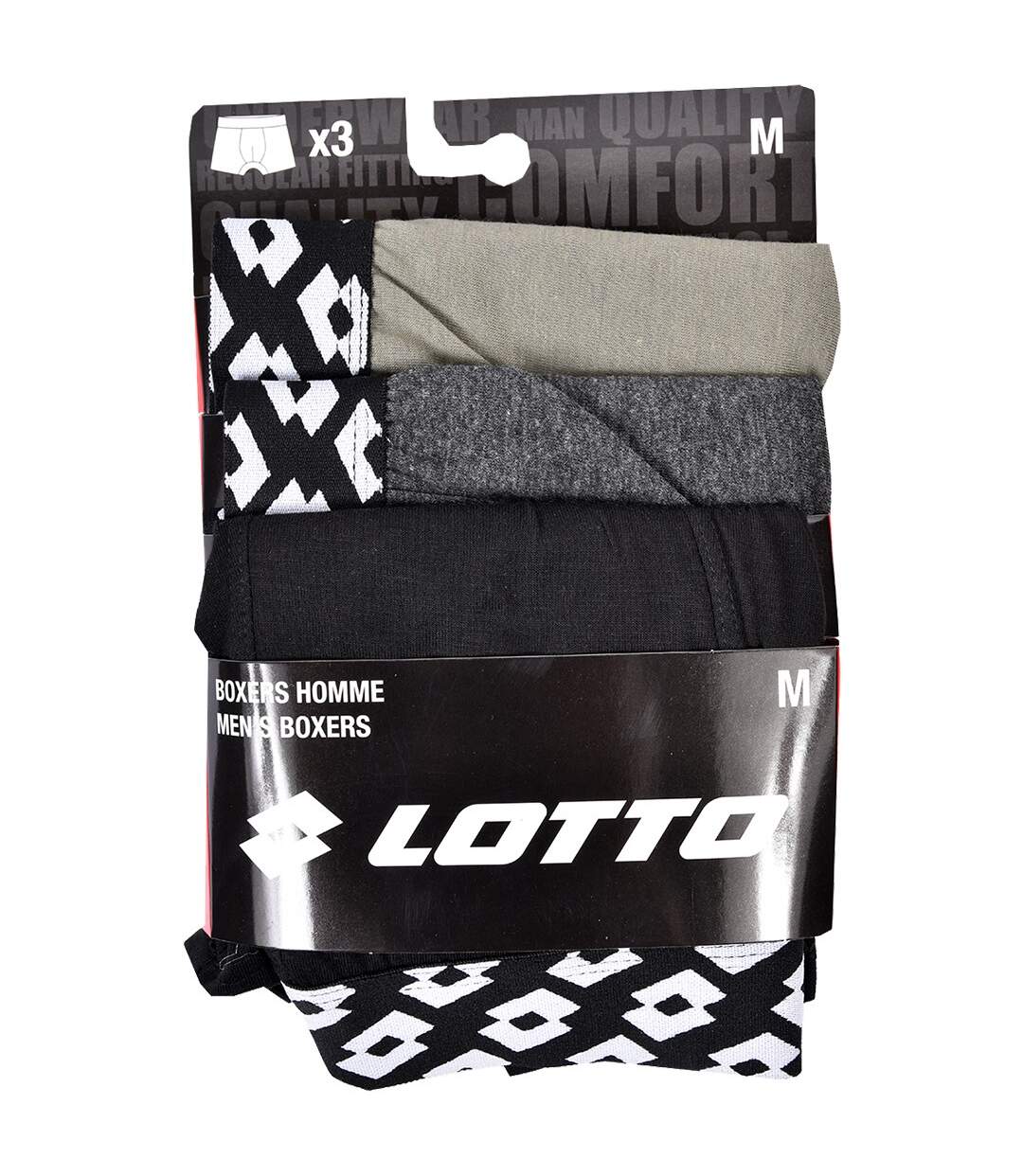 Boxer homme LOTTO Pack de 3 Boxers 0960-3