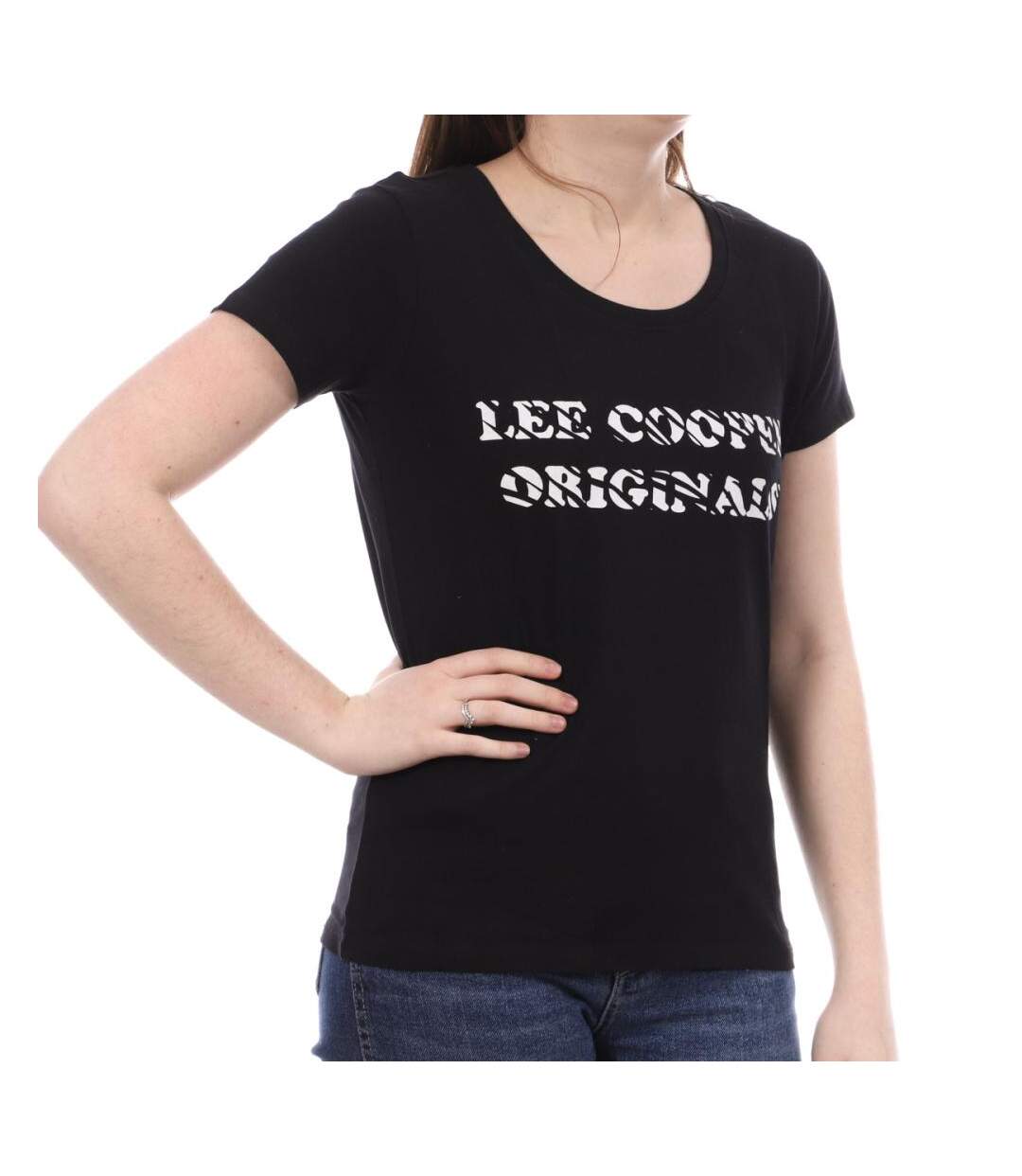 T-shirt Noir Femme Lee Cooper Ole - S-1