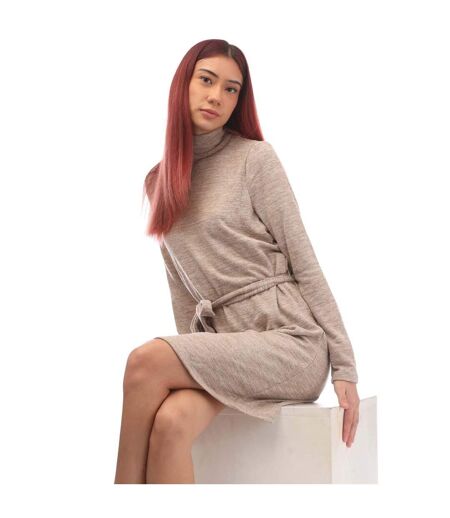 Robe manches longues bella femme marron clair Vero Moda