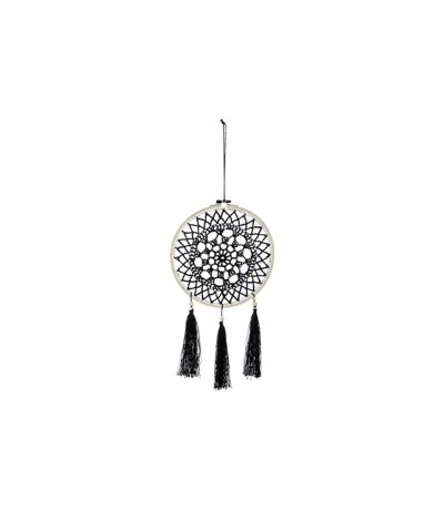 Attrape-Rêves Déco Brodé 43cm Noir