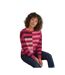 Pull Motif/style Décalé Femme Rose WoolOvers-1