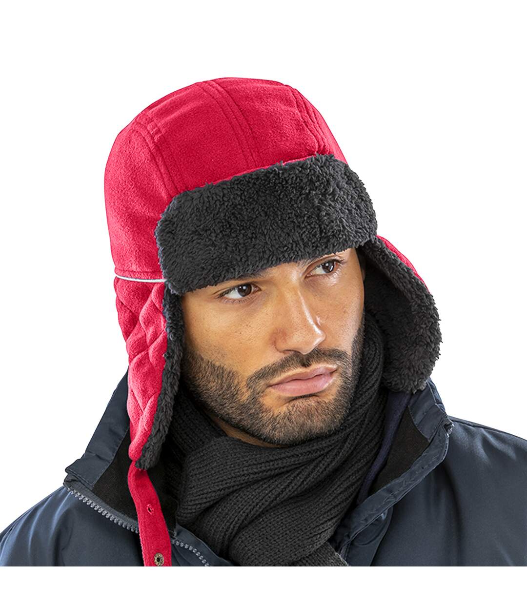 Result Winter Essentials Ocean Trapper Hat (Red/Black) - UTRW5167-3