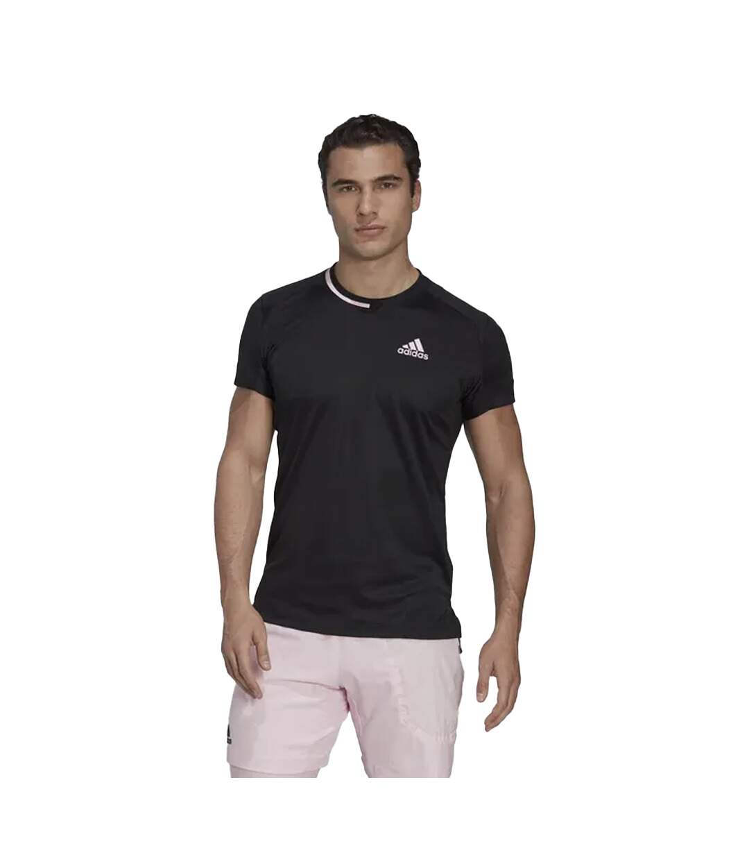 Mens U.s. Series Tennis T-shirt Black Adidas-1