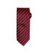 Premier Mens Double Stripe Pattern Formal Business Tie (Red/Black) (One Size) - UTRW5235