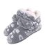 Pantoufles Botte Femme Tricot Épais Doublé Polaire-2