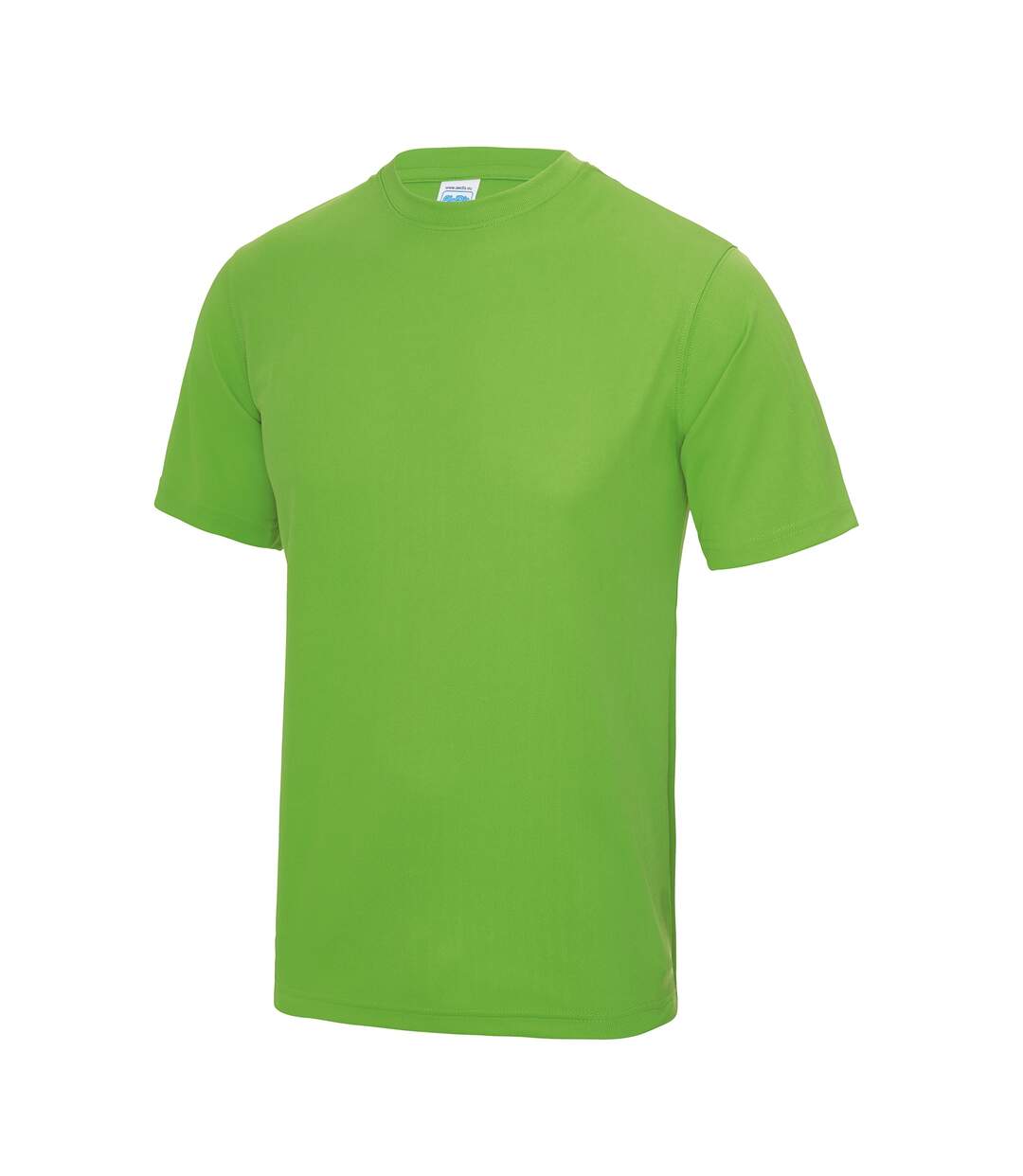 Just Cool Mens Performance Plain T-Shirt (Lime Green)