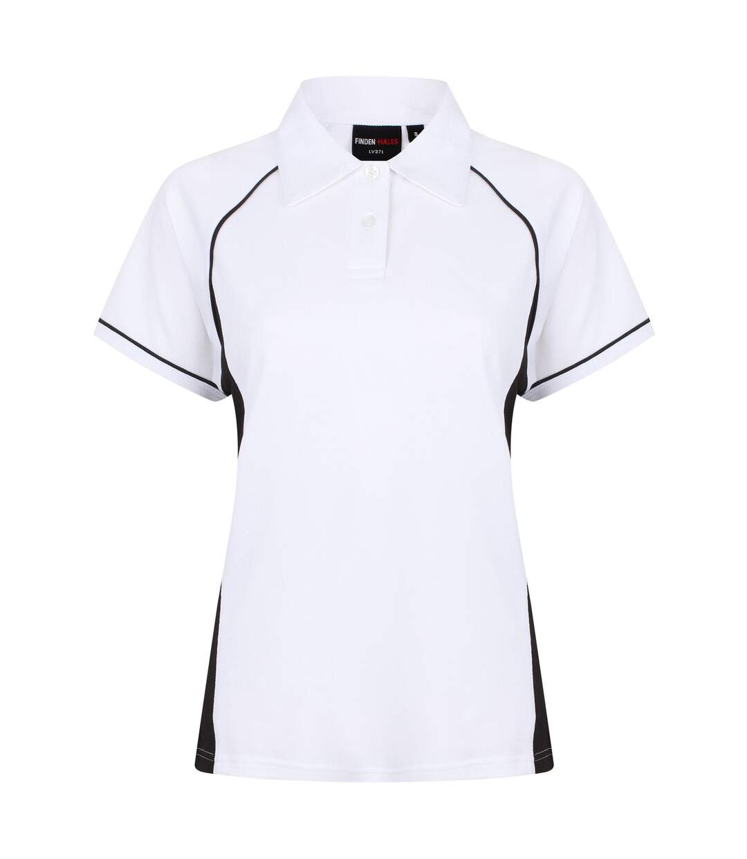 Polo sport femme blanc/noir Finden & Hales-1