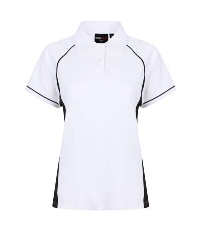 Polo sport femme blanc/noir Finden & Hales