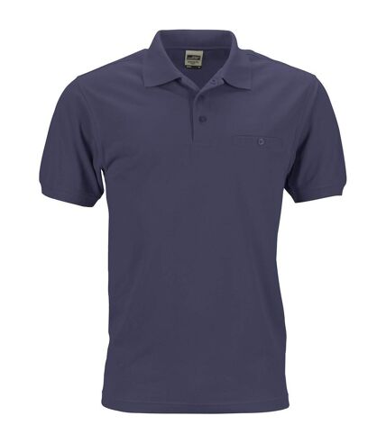 Polo homme poche poitrine - workwear - JN846 - bleu marine