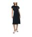 Robe Mi-longue Femme Noir Boss-1