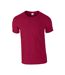 Unisex adult softstyle t-shirt antique cherry red Gildan