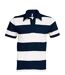 Polo homme rugby - K237 rayé bleu marine et blanc - manches courtes
