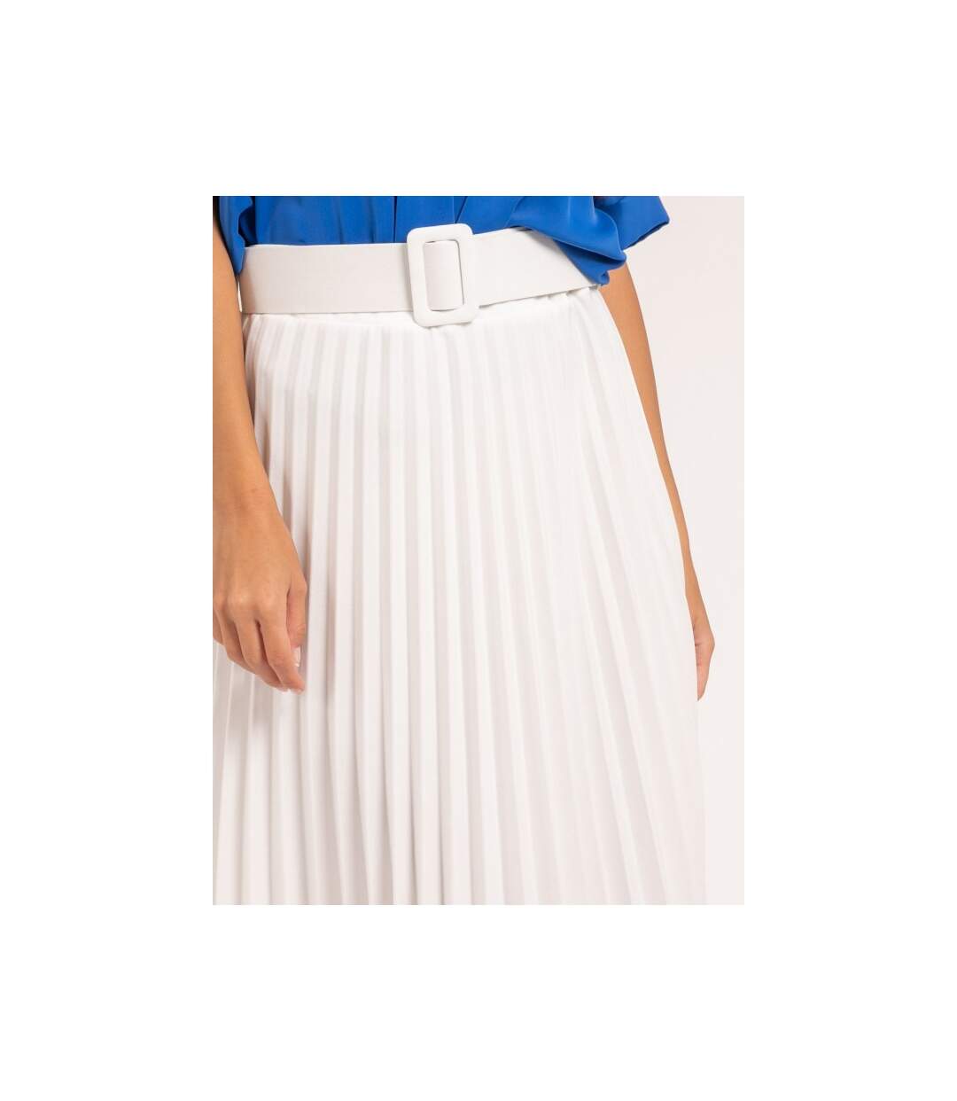 Jupe longue plissée et ceinture XOLEDE - Dona X Lisa-3