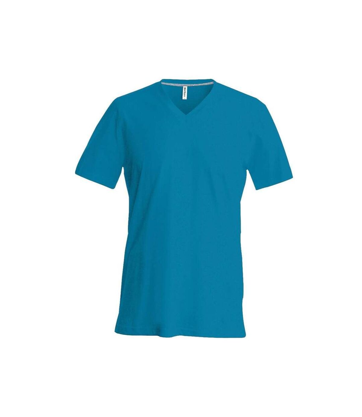 T-shirt manches courtes col V - K357 - bleu tropical - homme
