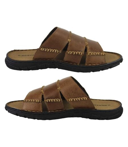 Dunlop - Chaussons de plage d'été en cuir pour homme