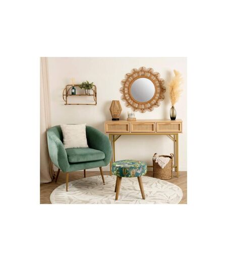 Tabouret Imprimé en Velours Sango 40cm Vert