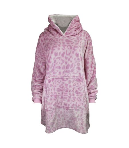 Ladies Fleece Lined Blanket Hoodie | Cute Loungewear Top with Hood