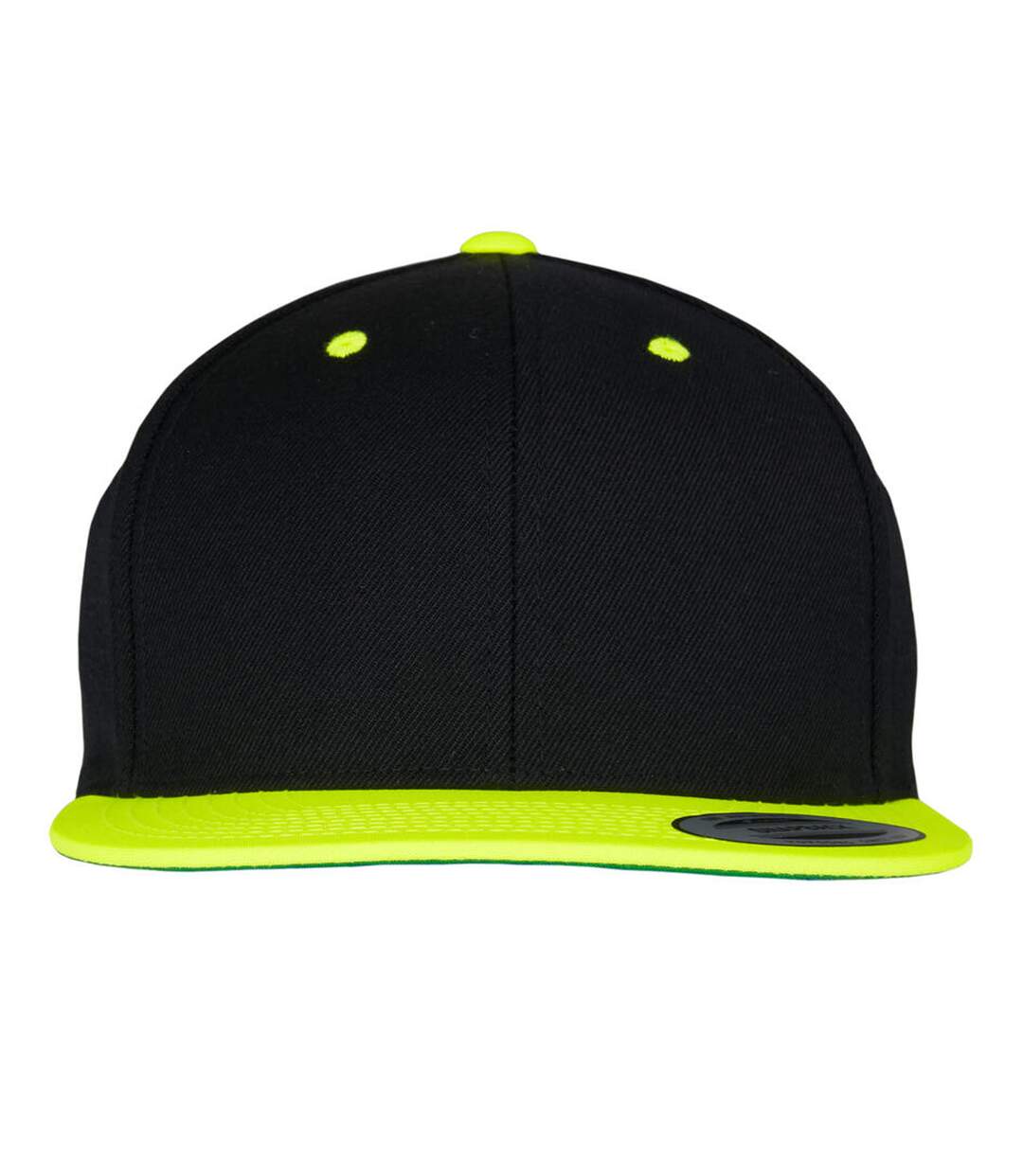 Casquette Ajustable Classic Noir Jaune Néon Yupoong-2