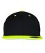 Casquette Ajustable Classic Noir Jaune Néon Yupoong-2