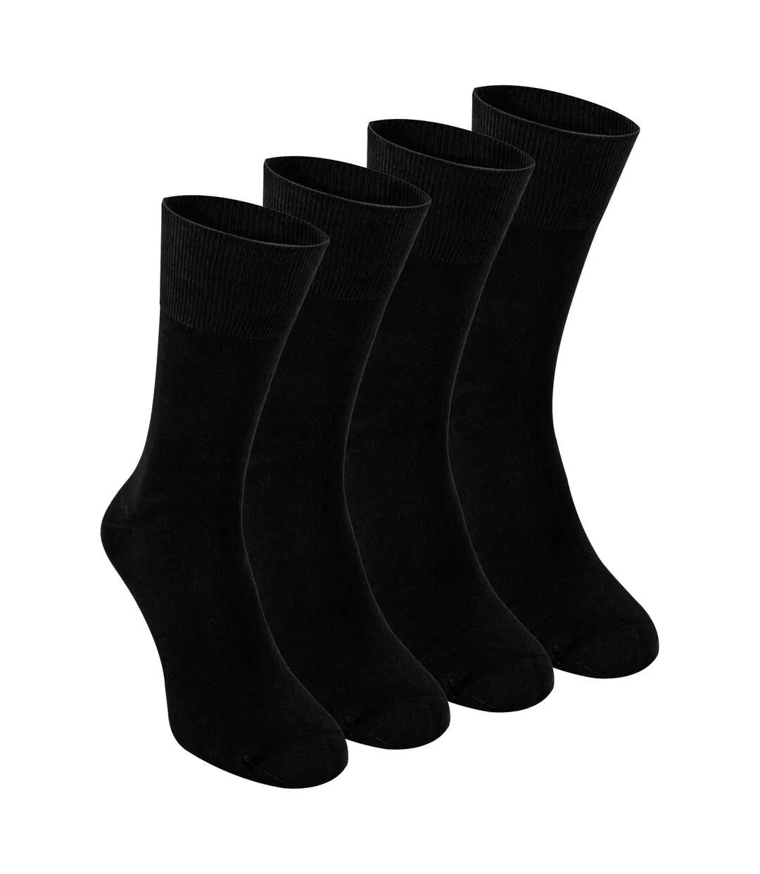 4 Pairs Mens Bamboo Sensory Socks - Soft Seamless All Day Comfort Socks-1