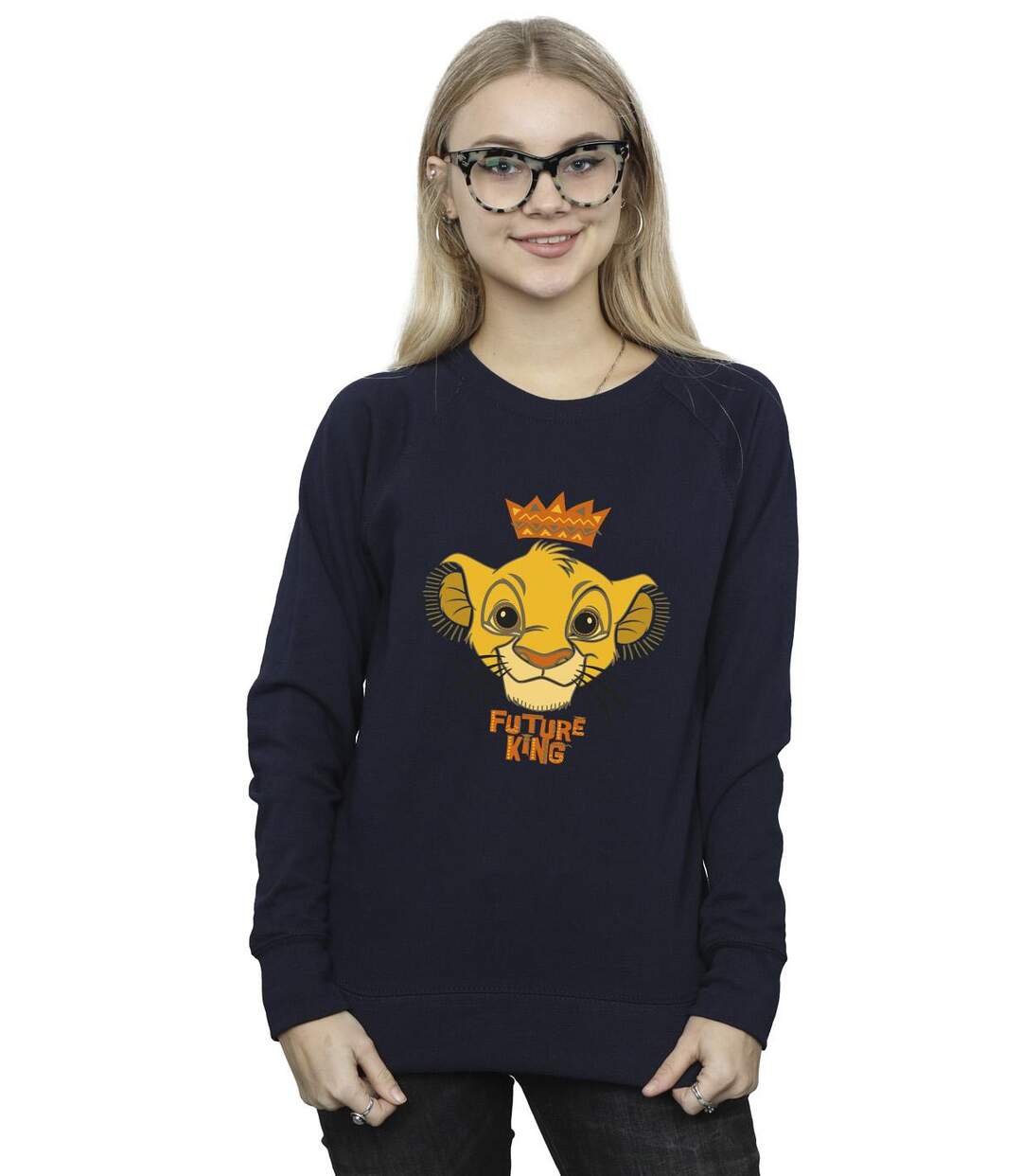 Disney - Sweat THE LION KING FUTURE KING - Femme (Bleu marine) - UTBI14277-2