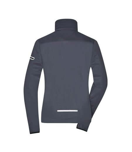 Veste Softshell Femme Gris Noir James And Nicholson