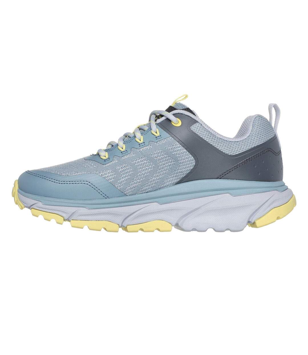 Womens/ladies Lux Journey Road Flat Shoes Blue Yellow Skechers-2