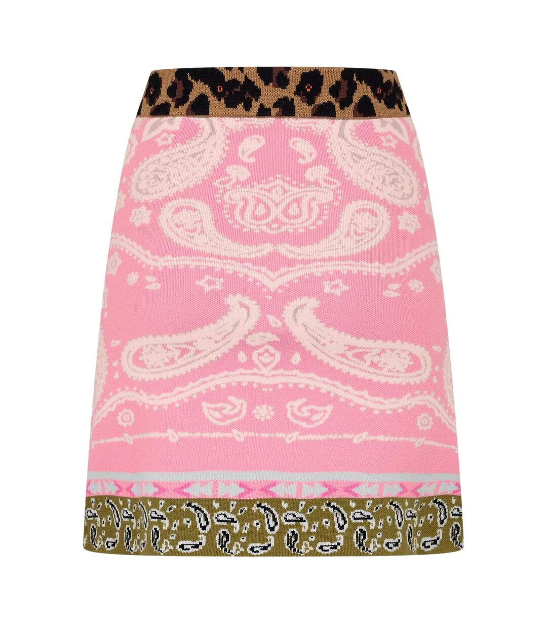 Womens/ladies Bandana Knitted Mini Skirt Pink Never Fully Dressed-2