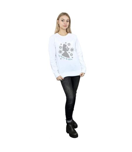 Disney Princess - Sweat BELLE WINTER SILHOUETTE - Femme (Blanc) - UTBI10244