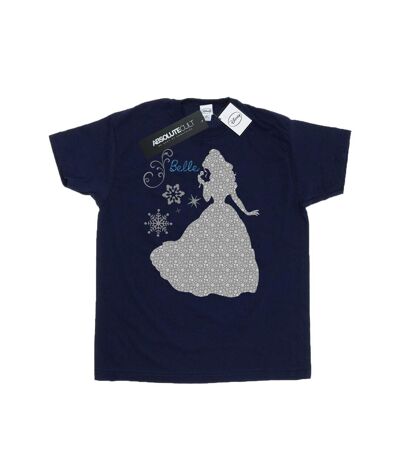 Disney Princess - T-shirt BELLE CHRISTMAS SILHOUETTE - Homme (Bleu marine) - UTBI44196