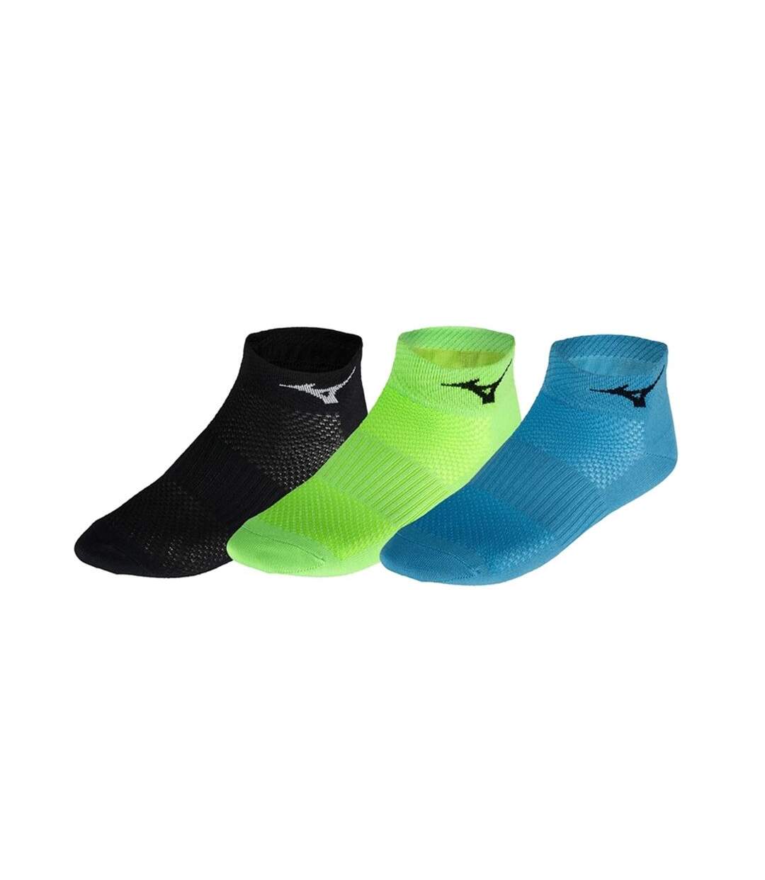 X3 Paires de Chaussettes Noir/Vert/Bleu Mixte Mizuno Training 67UU950 - 44/46