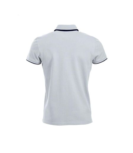 Clique Mens Seattle Polo Shirt (White/Dark Navy) - UTUB666